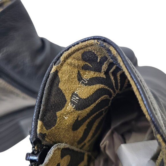 Fly London Womens Booties, Leather, Heeled, Bronze, Black, Size 39 / US 8-8.5 - Picture 10 of 11